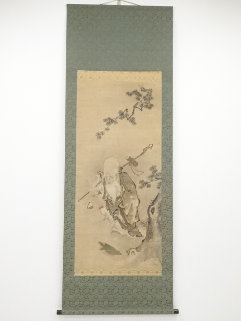 JAPANESE HANGING SCROLL / HAND PAINTED / FUKUROKUJU